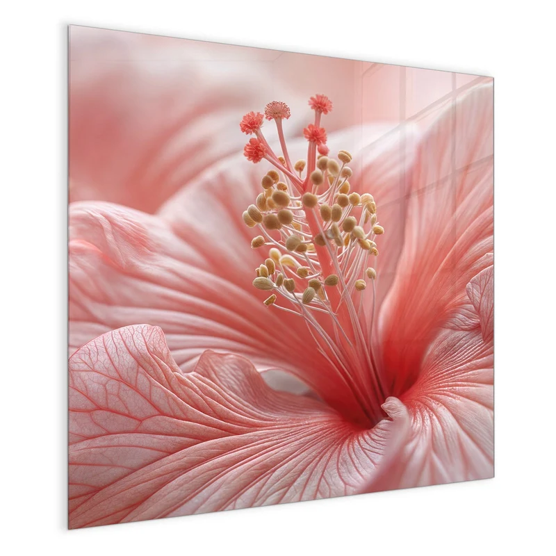 Magnettafel - Rosa Hibiskusblüte