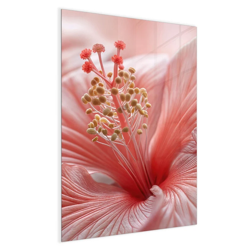 Magnettafel - Rosa Hibiskusblüte
