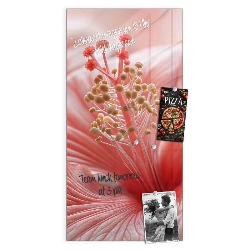 Magnettafel - Rosa Hibiskusblüte