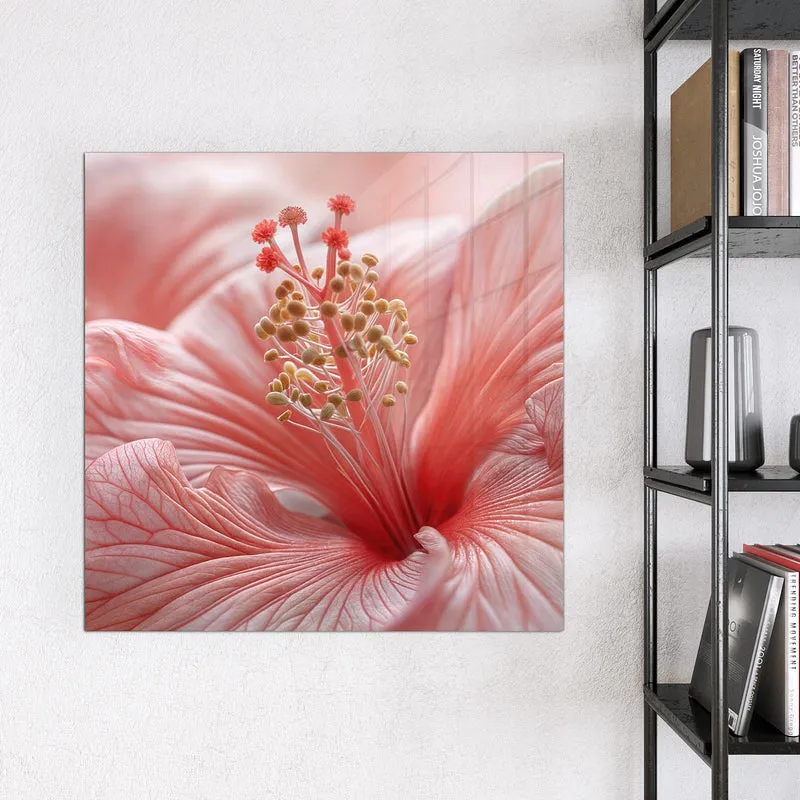 Magnettafel - Rosa Hibiskusblüte