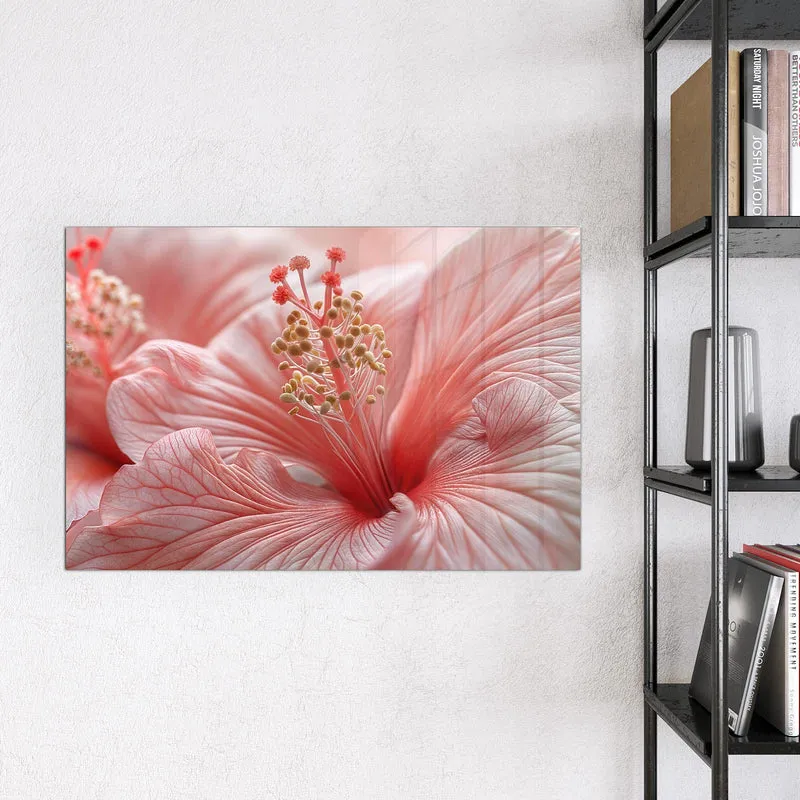 Magnettafel - Rosa Hibiskusblüte