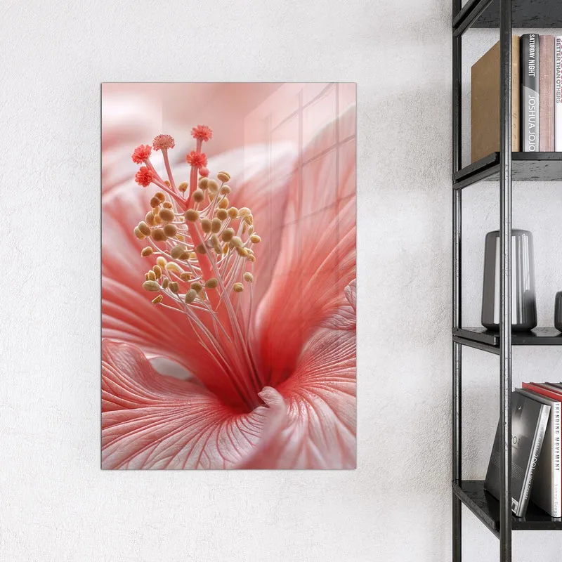 Magnettafel - Rosa Hibiskusblüte