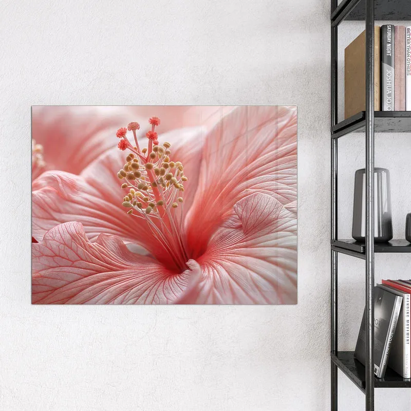 Magnettafel - Rosa Hibiskusblüte