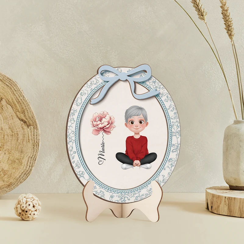 Mädchen Und Blume - Personalisierte Geschenke Für Frauen | Holzaufsteller