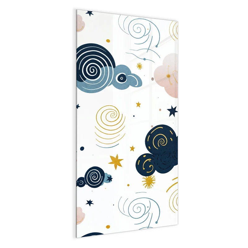 Magnettafel - Blaue Wolken und Sterne
