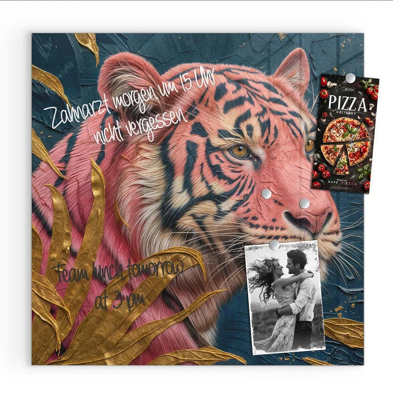 Magnettafel - Pinker Tiger
