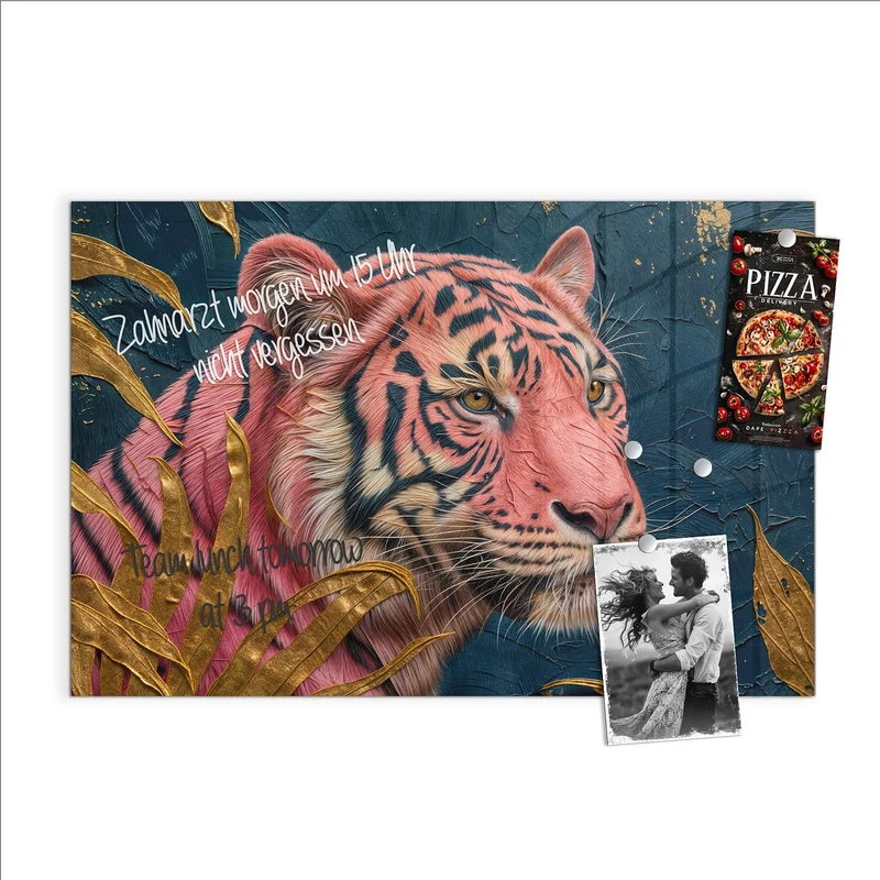 Magnettafel - Pinker Tiger