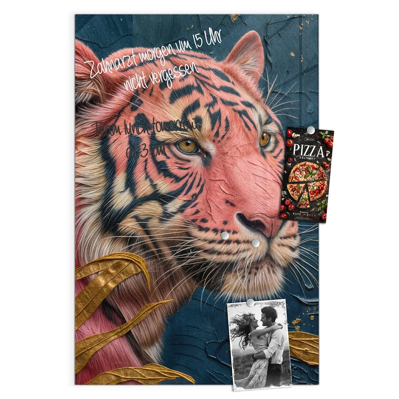 Magnettafel - Pinker Tiger