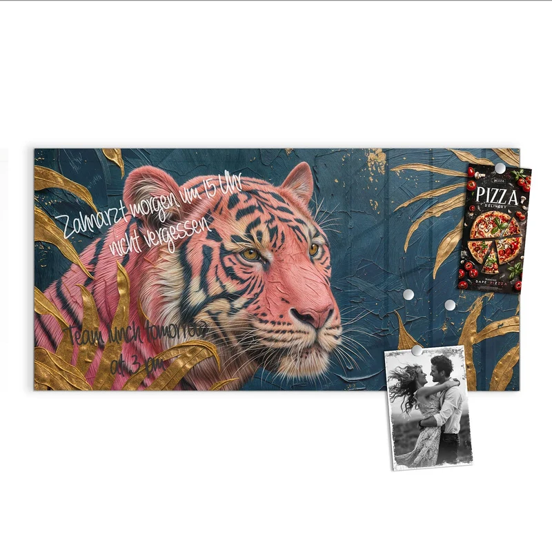 Magnettafel - Pinker Tiger