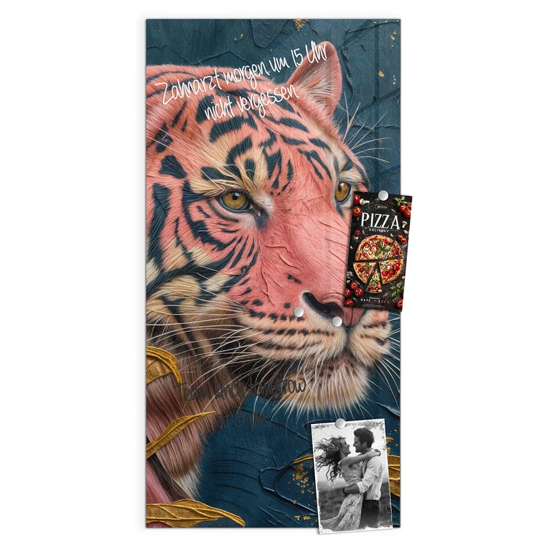 Magnettafel - Pinker Tiger