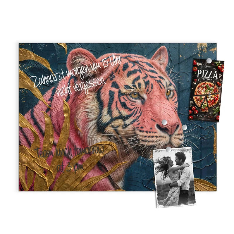 Magnettafel - Pinker Tiger