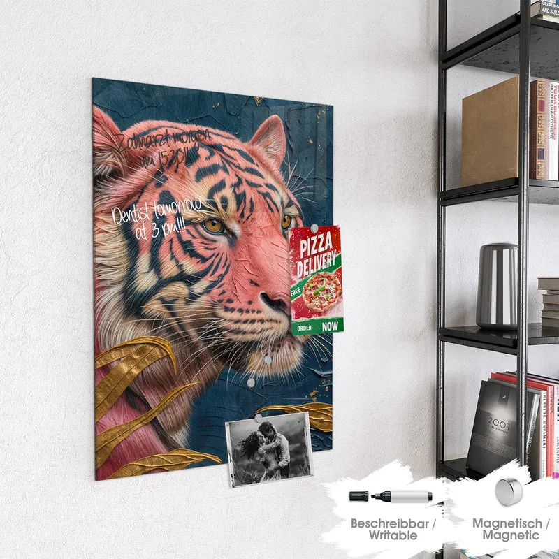Magnettafel - Pinker Tiger