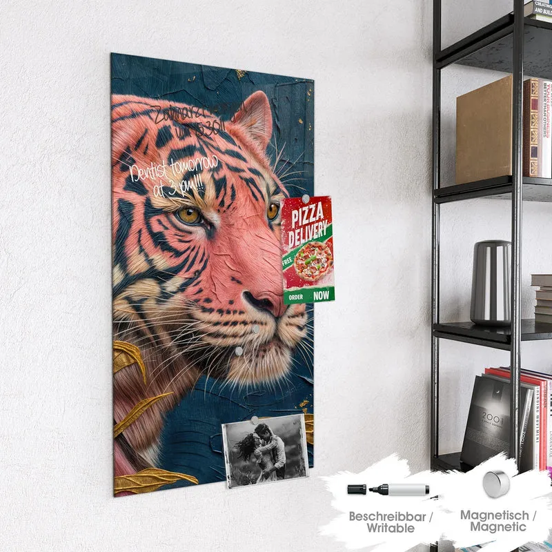 Magnettafel - Pinker Tiger