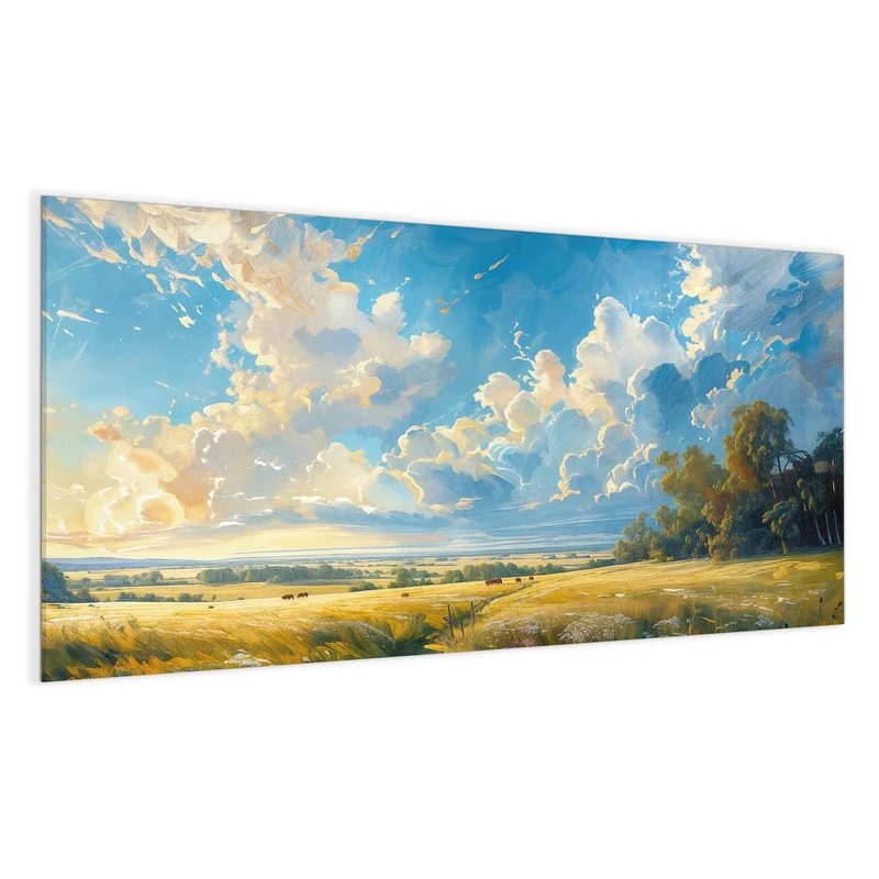 Magnettafel - Wolkenhimmel über Feld