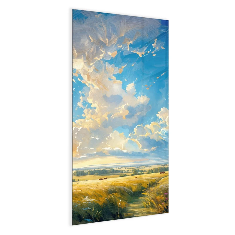 Magnettafel - Wolkenhimmel über Feld