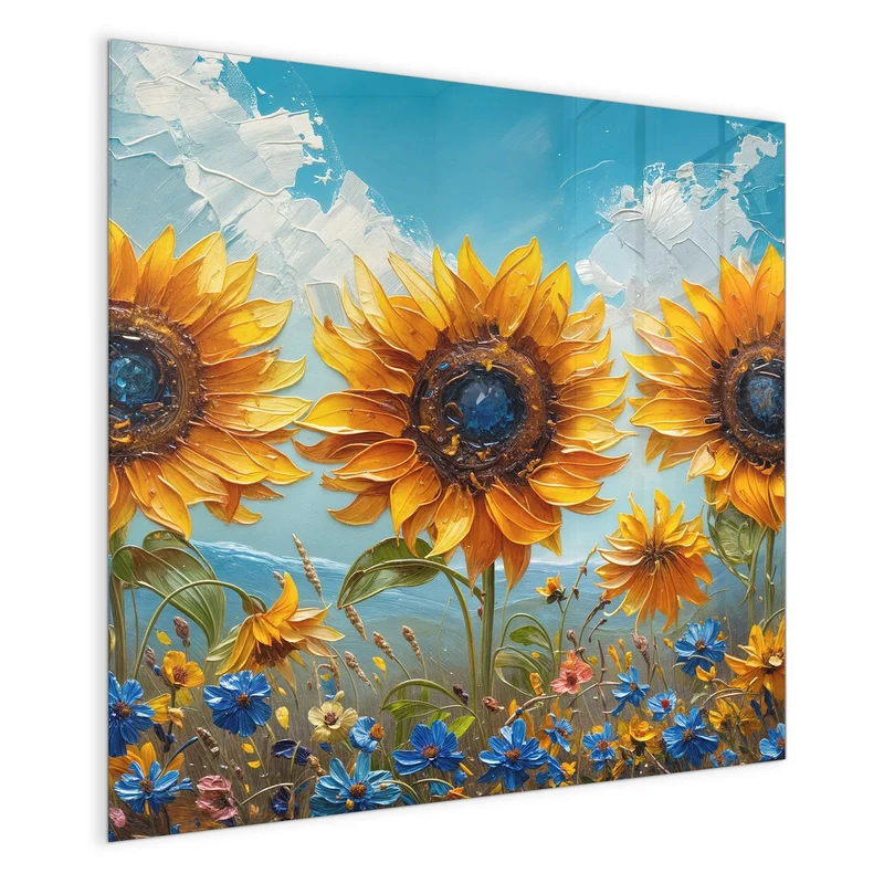 Magnettafel - Sonnenblumenwiese