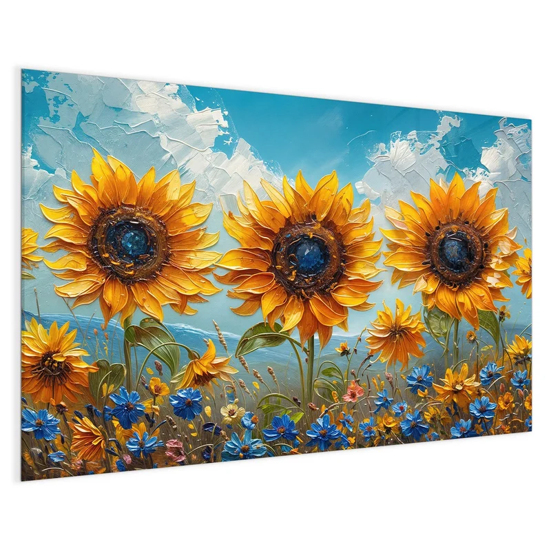 Magnettafel - Sonnenblumenwiese