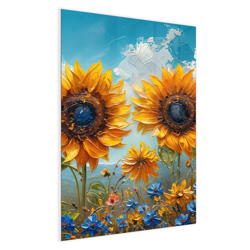 Magnettafel - Sonnenblumenwiese