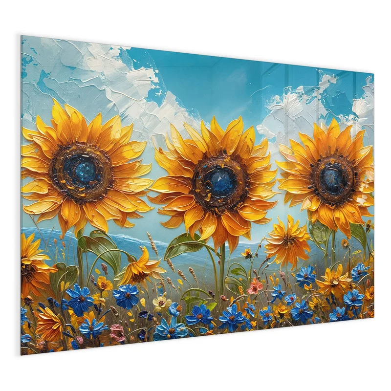 Magnettafel - Sonnenblumenwiese
