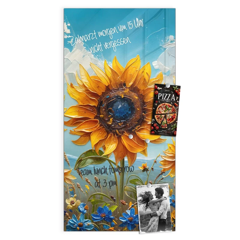 Magnettafel - Sonnenblumenwiese