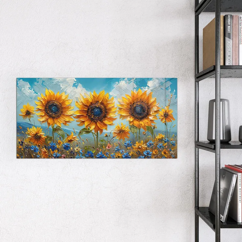Magnettafel - Sonnenblumenwiese