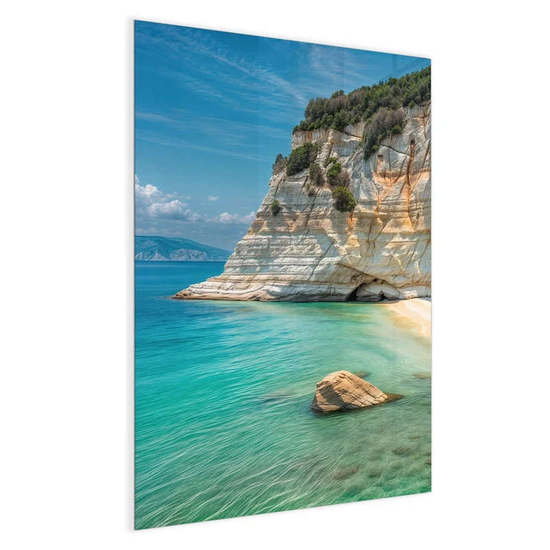 Magnettafel - Bucht mit Kalkklippen
