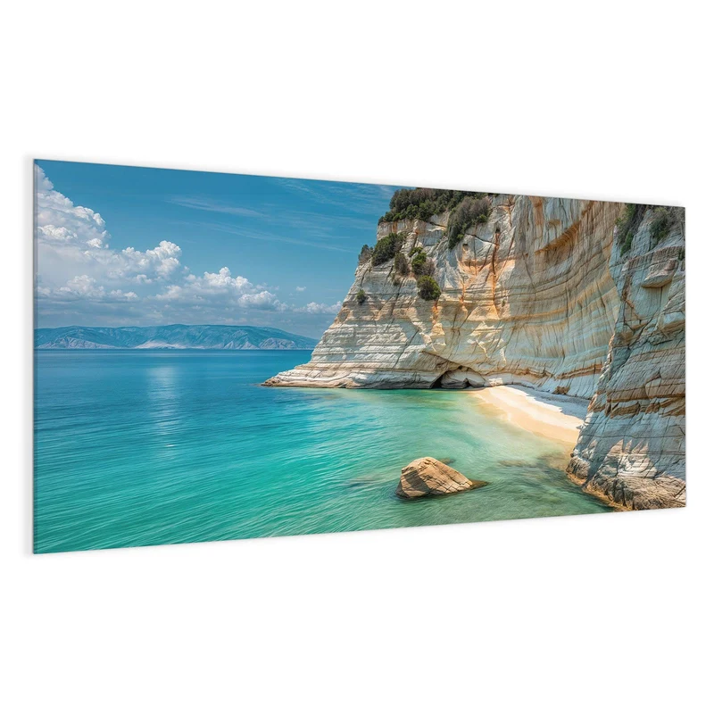 Magnettafel - Bucht mit Kalkklippen