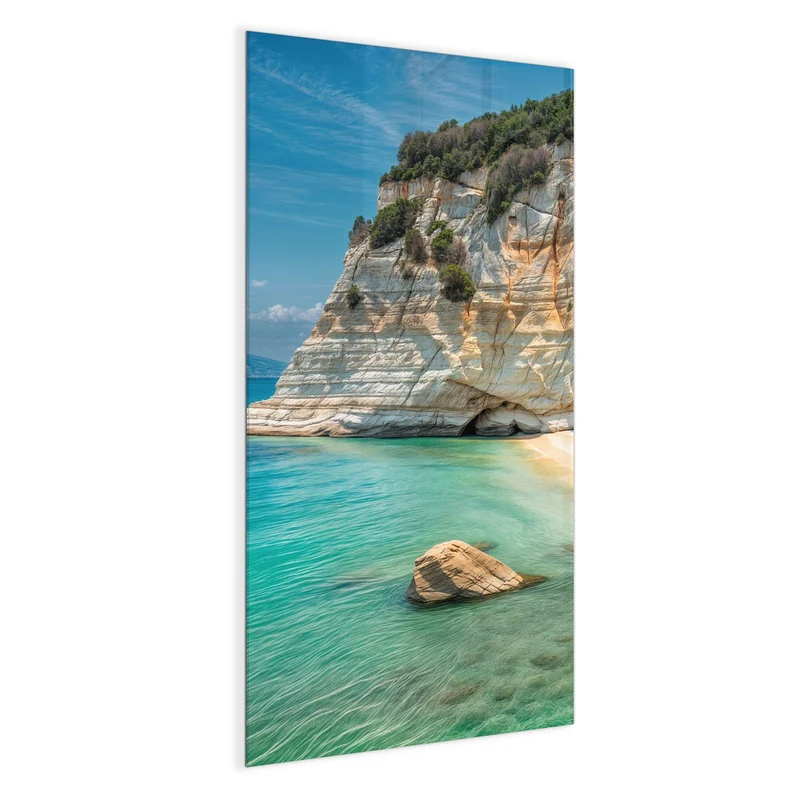 Magnettafel - Bucht mit Kalkklippen