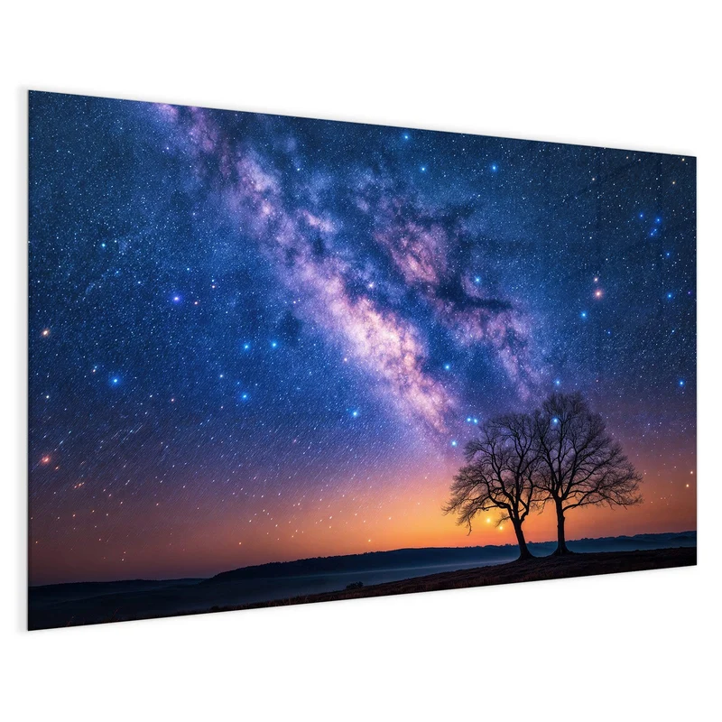 Magnettafel - Baum und Milchstraße