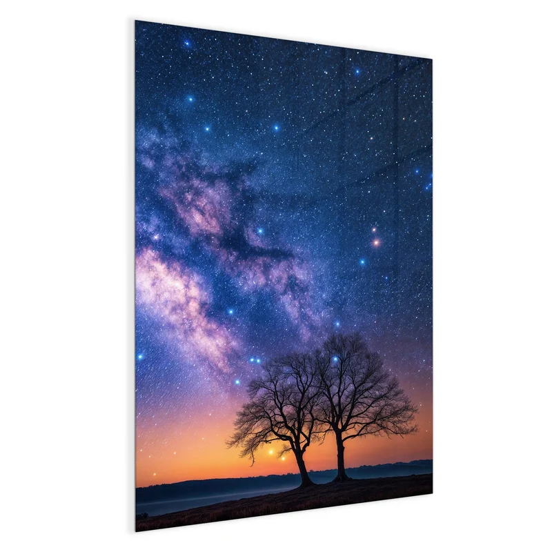 Magnettafel - Baum und Milchstraße