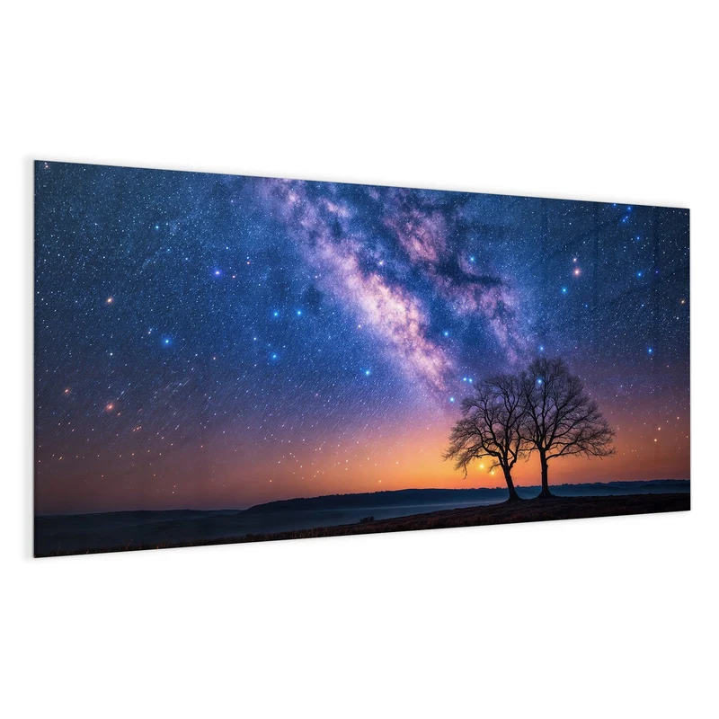 Magnettafel - Baum und Milchstraße