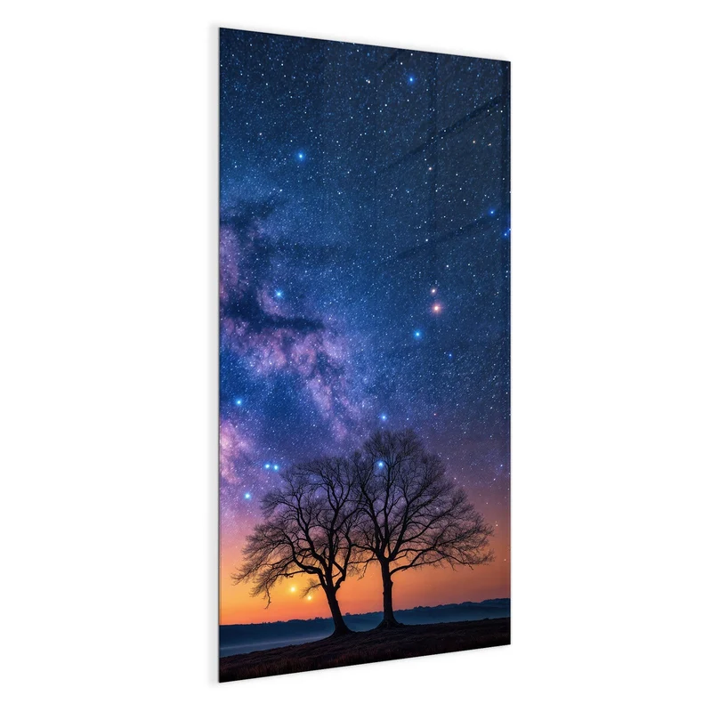 Magnettafel - Baum und Milchstraße