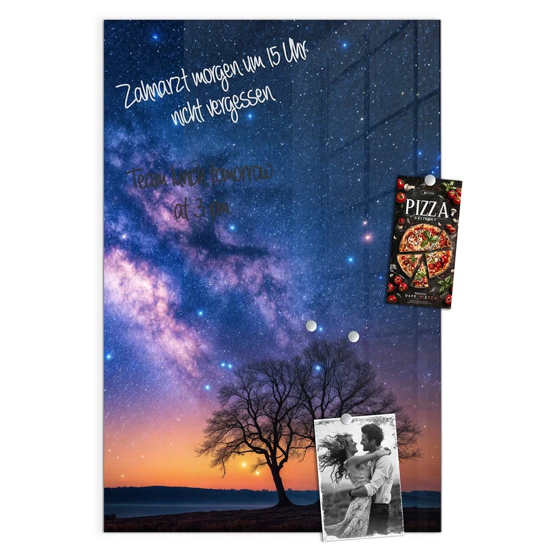 Magnettafel - Baum und Milchstraße