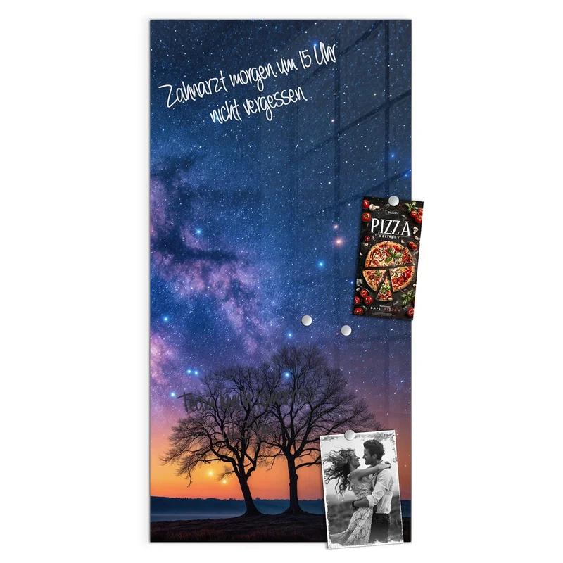 Magnettafel - Baum und Milchstraße
