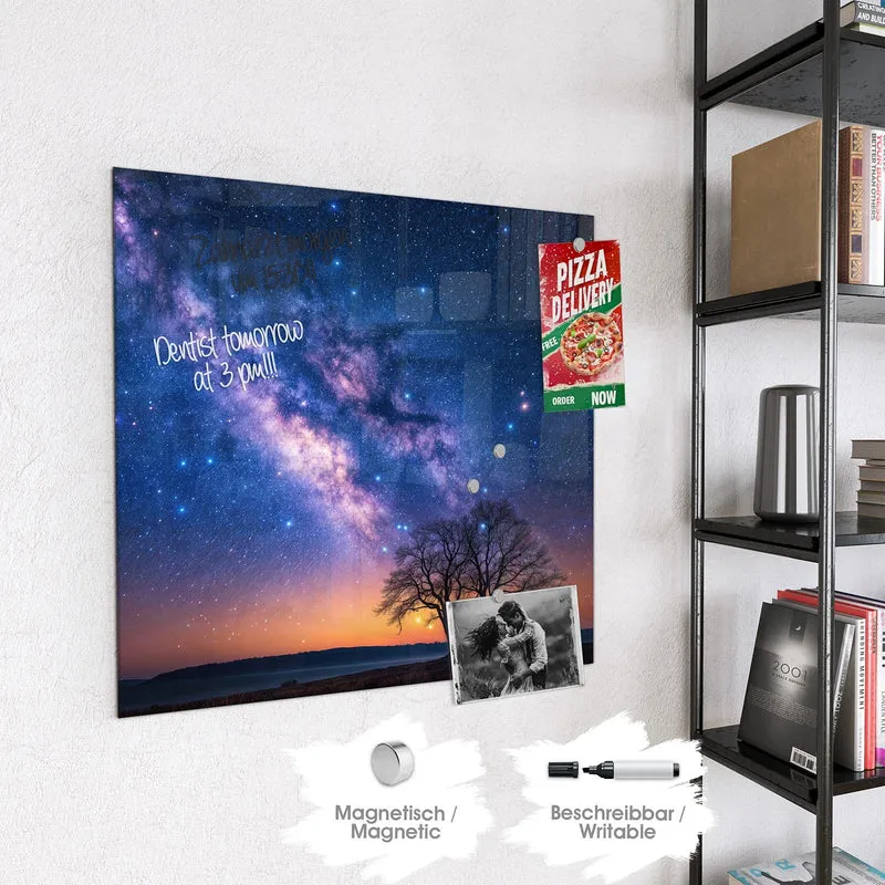 Magnettafel - Baum und Milchstraße