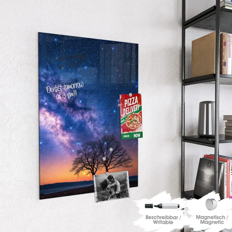 Magnettafel - Baum und Milchstraße