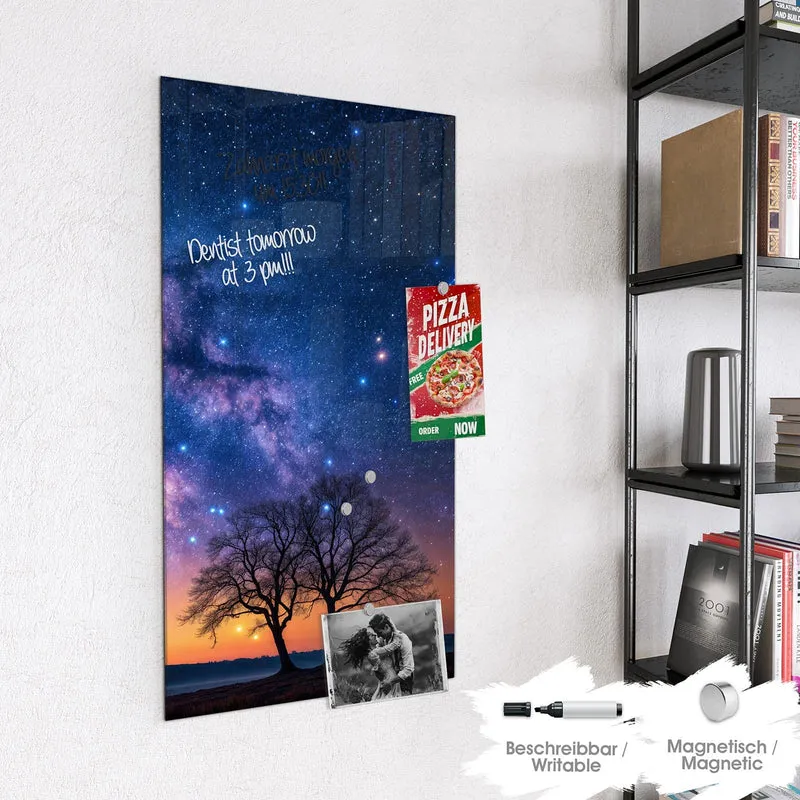 Magnettafel - Baum und Milchstraße