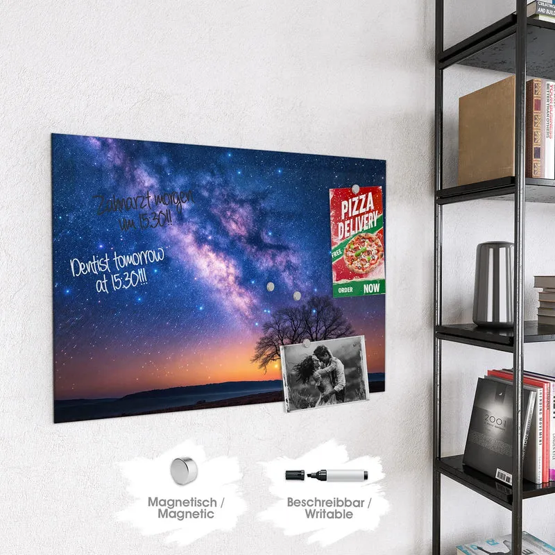 Magnettafel - Baum und Milchstraße