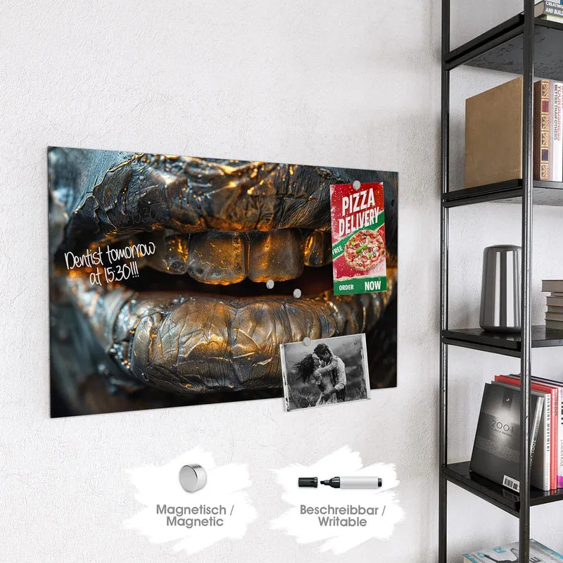 Magnettafel - Metallischer Mund