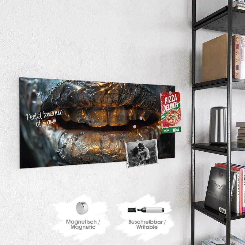 Magnettafel - Metallischer Mund