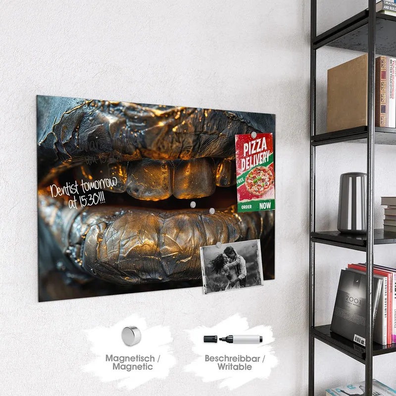 Magnettafel - Metallischer Mund