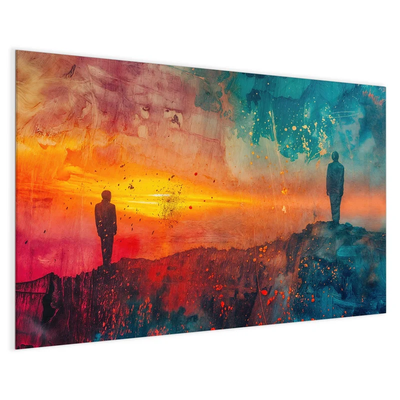 Magnettafel - Silhouette am Horizont