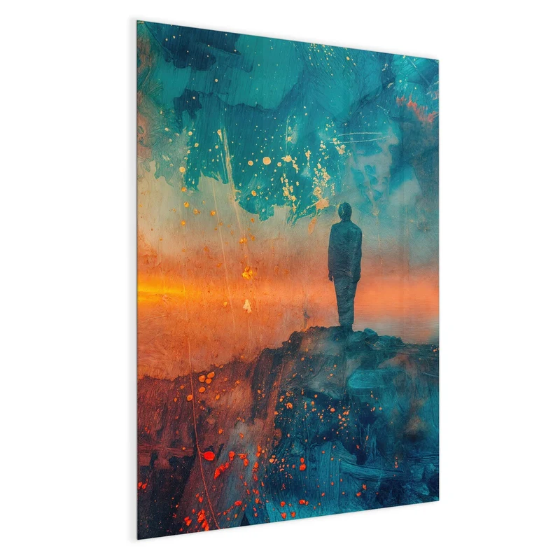 Magnettafel - Silhouette am Horizont