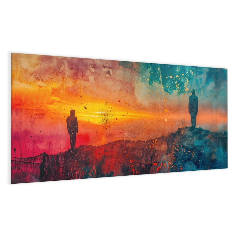 Magnettafel - Silhouette am Horizont
