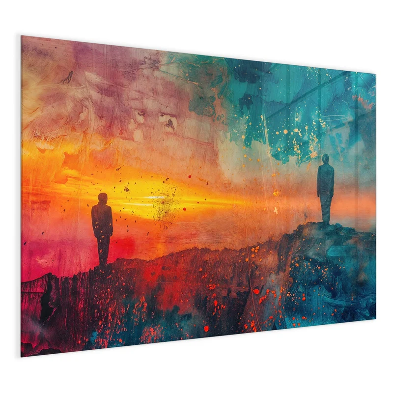 Magnettafel - Silhouette am Horizont