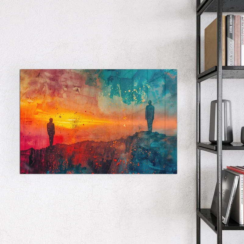 Magnettafel - Silhouette am Horizont
