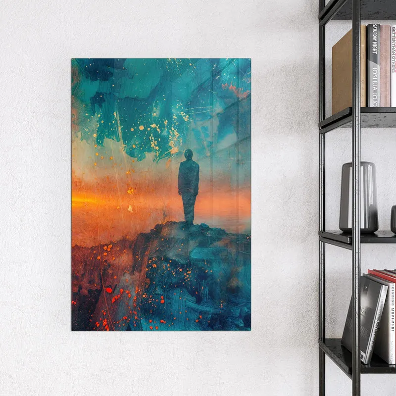 Magnettafel - Silhouette am Horizont