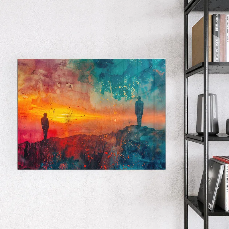 Magnettafel - Silhouette am Horizont