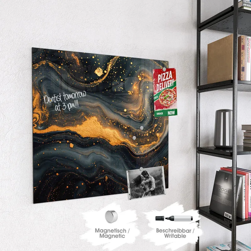 Magnettafel - Marmor mit Goldadern