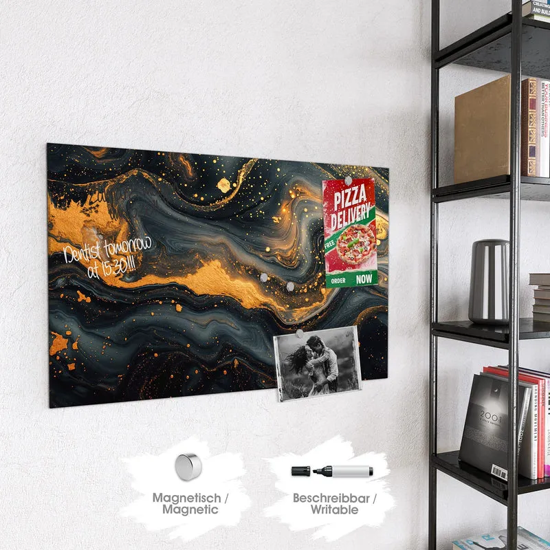 Magnettafel - Marmor mit Goldadern